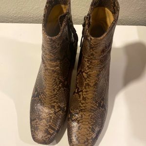 Splendid Heather Snakeskin Boots, Like New!